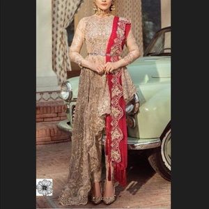 Mehndi/gold Shalwar kameez. BRAND NEW. NEVER WORN.